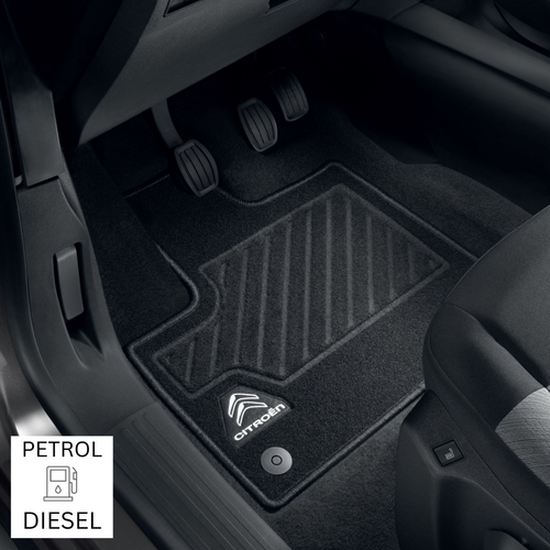 Genuine Citroen Berlingo Passenger - Set of Carpet Floor Mats For Petrol/Diesel With Quarter Turn Securing Peg
