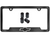 License Plate Frame in Black with Bowtie Logo and Valve Stem Caps by Baron & Baron