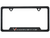Corvette Stingray - Wide Bottom License Plate Frame in Carbon Fibre with Corvette Crossed Flags Logo by Baron & Baron®