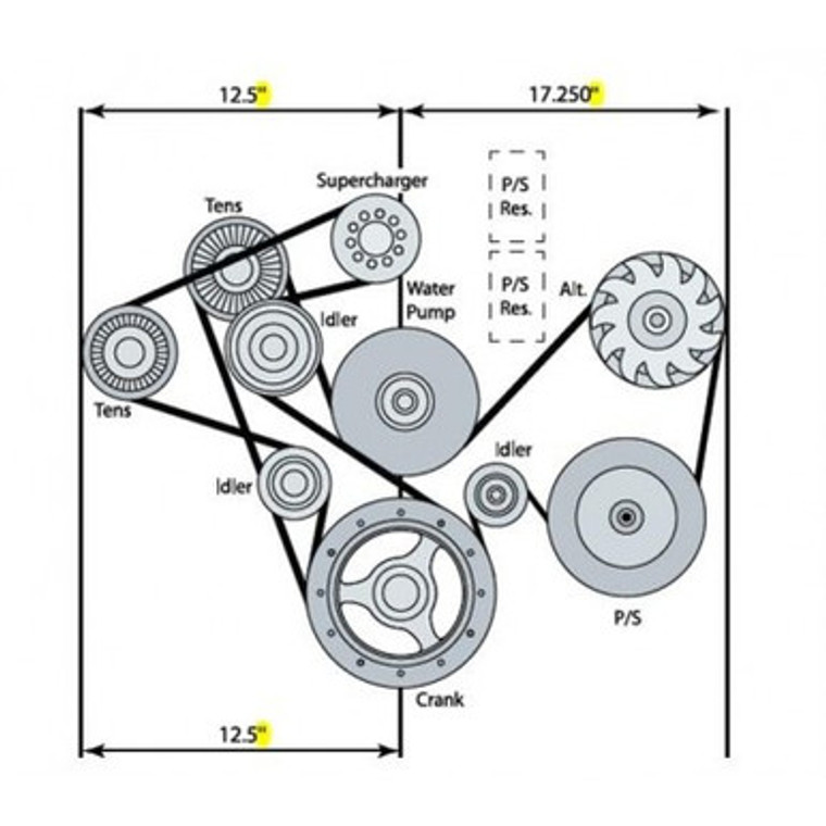 Chevrolet Performance Accessory Drive System W/O A/C -19303242