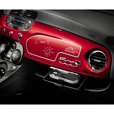 Genuine Fiat 500 Whiteboard That Attaches To Black Dashboard