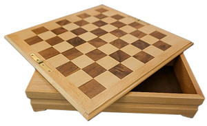 SWIVEL CHESS BOARD WITH STORAGE