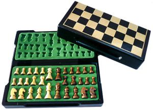 FOLDING CHESS - EBONY STAIN