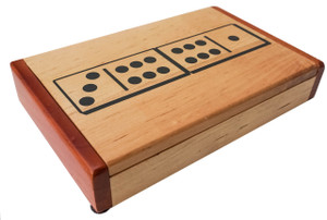 DOMINOES IN WOOD CASE