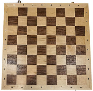 FOLDING CHESS SET - INLAID WOOD