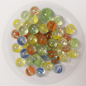 CLEAR GLASS MARBLES WITH CLASSIC SWIRL