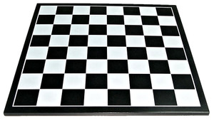 FLAT CHESS BOARD - WHITE AND BLACK SILKSCREEN