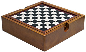ANTIQUE STYLE MULTI-GAME IN MAHOGANY STAIN