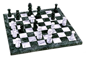 TRADITIONAL MARBLE CHESS SET WITH MARBLE CHESSMEN
