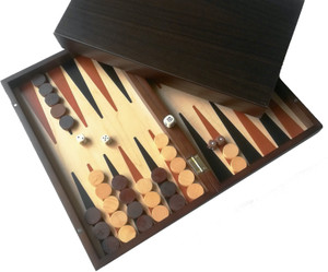 BACKGAMMON - WITH FAUX WOOD PAPER VENEER