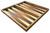 BACKGAMMON IN WALNUT WITH SILKSCREEN PRINT