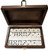 DOMINOES - IN FAUX BURL WOOD CASE