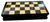 FOLDING CHESS, CHECKERS, BACKGAMMON - EBONY STAINED WOOD
