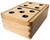 DOMINOES AND CRIBBAGE IN WOOD CASE