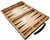 FOLDING CHESS, BACKGAMMON, CHECKERS - WALNUT CARRY CASE