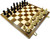 FOLDING CHESS SET - TEAK WOOD