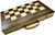 FOLDING 3 in 1 CHESS, CHECKERS, BACKGAMMON - WALNUT WOOD