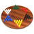 WOOD CHINESE CHECKERS - ROUND DARK STAIN