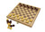 CHECKERS/DRAUGHTS - IN WOOD INLAID WOOD CASE