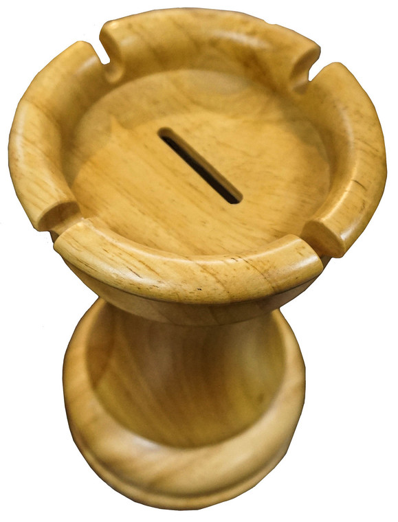 CHESS COIN BANK - NATURAL WOOD