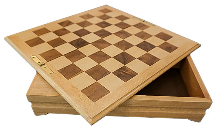 SWIVEL CHESS BOARD WITH STORAGE