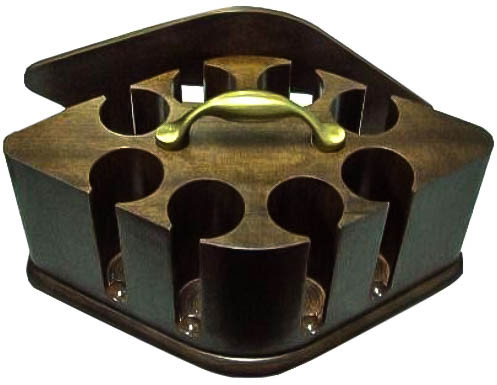 POKER SET - WITH WALNUT WOOD HOLDER