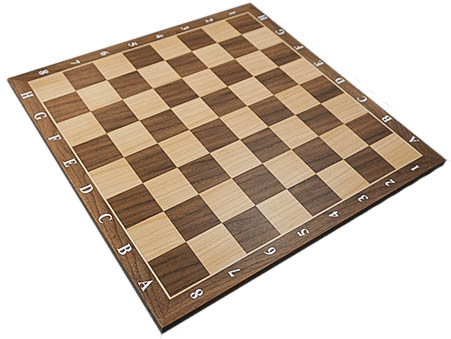FLAT CHESS BOARD - WALNUT WOOD
