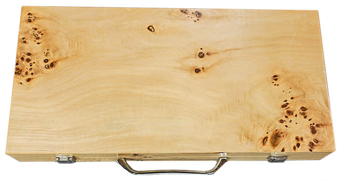 POKER SET - IN BURL WOOD CASE