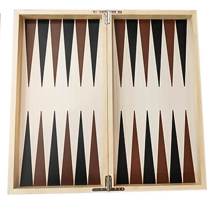 BACKGAMMON - FAUX CHERRY WOOD DESIGN