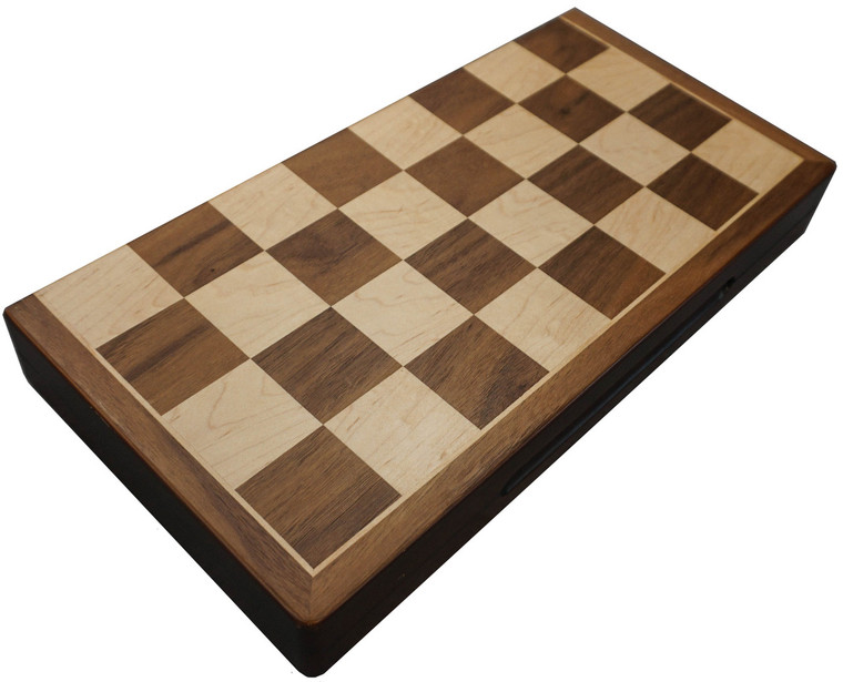 FOLDING CHESS SET - WALNUT