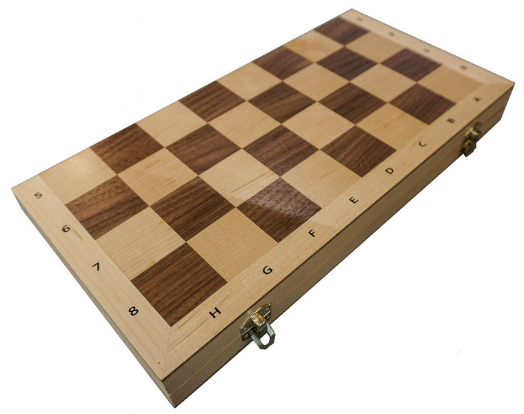 FOLDING CHESS SET - INLAID WOOD