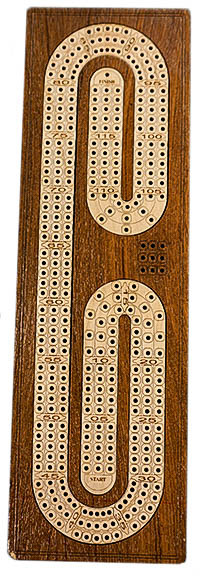 MODERN WOOD CRIBBAGE SET