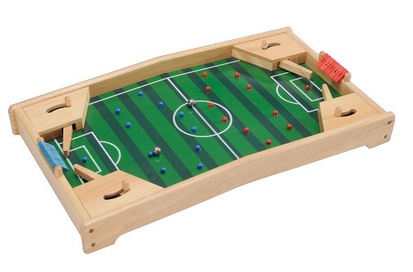TABLETOP PINBALL GAME - GREEN STRIPED SOCCER / FOOTBALL 