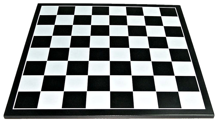 FLAT CHESS BOARD - WHITE AND BLACK SILKSCREEN