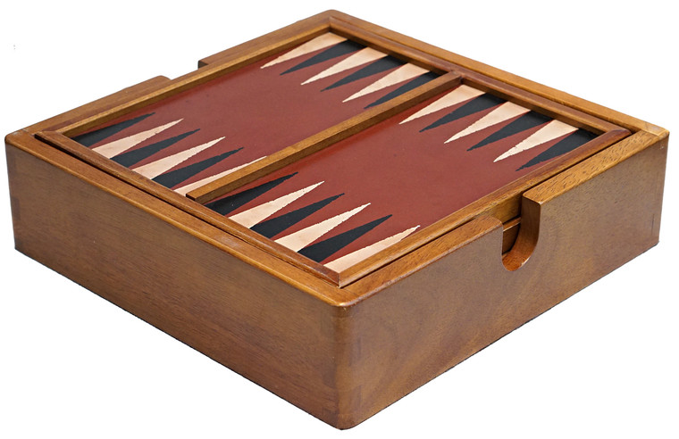 ANTIQUE STYLE MULTI-GAME IN MAHOGANY STAIN