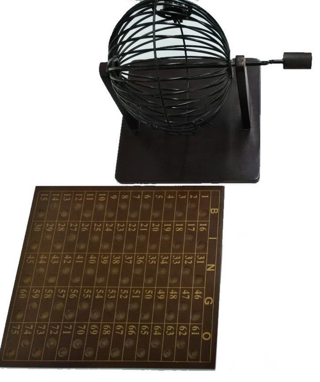 TRAVEL BINGO WITH WOOD BASE AND TRAY