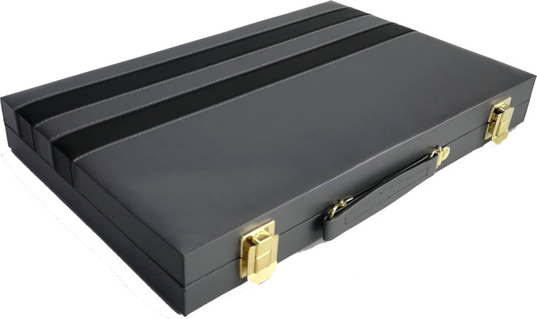BACKGAMMON - IN FAUX LEATHER CASE