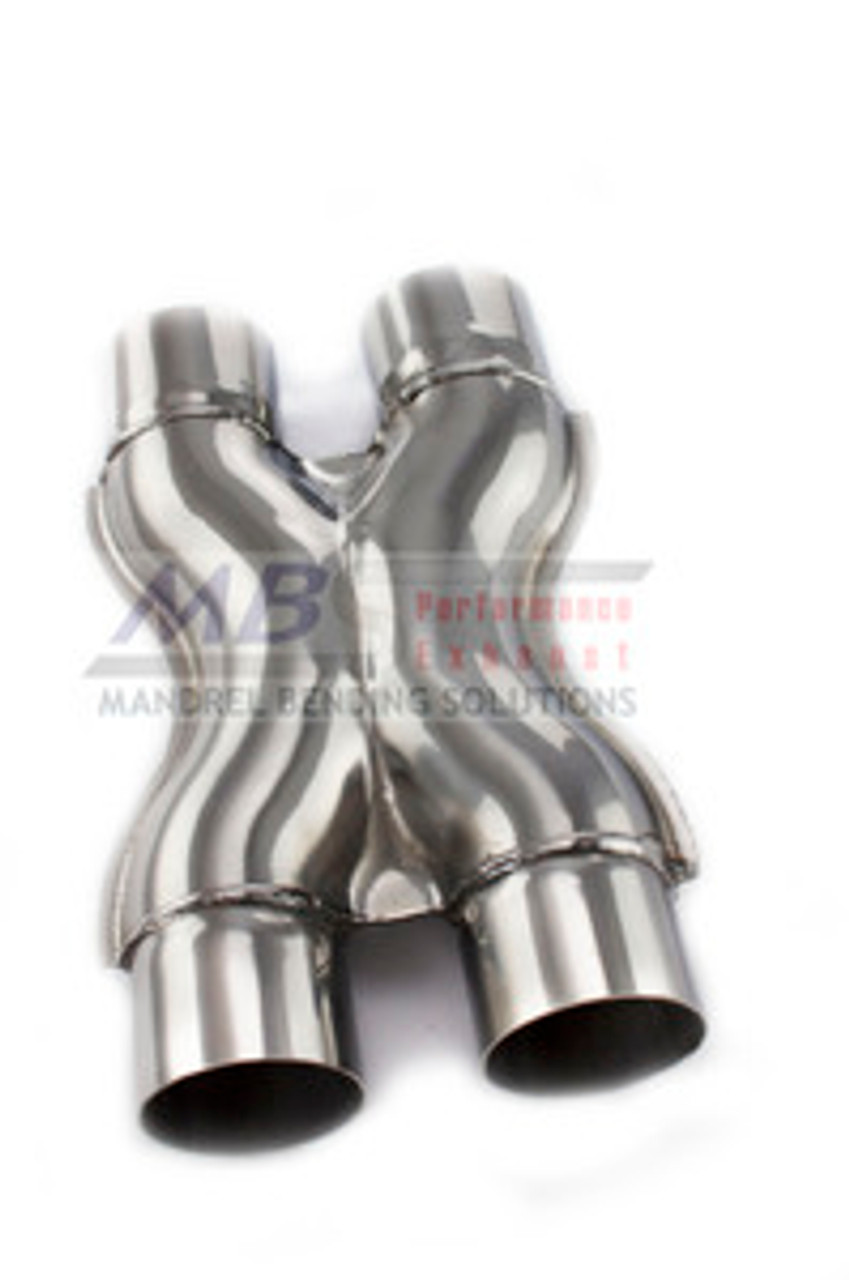 Bent exhaust tube 180° 2,5 SS (63mm)