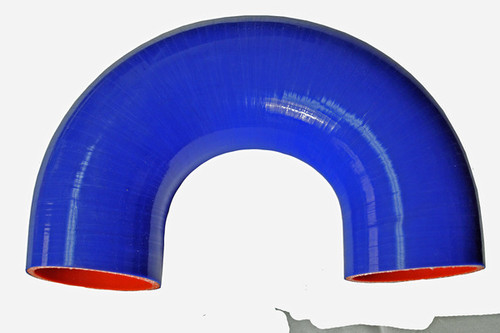 Blue 180* Silicone Hose Coupler