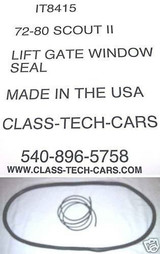 72-80 International Harvester Scout Ii Liftgate Window Weatherstrip Seal Usa