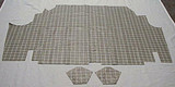 1965 - 1966  Ford Mustang Fastback Vinyl Plaid Trunk Mat 3 Pieces