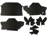 1965-1966 Cadillac Convrtible Trunk Side Panel Kit, Double Black, 6Pcs.