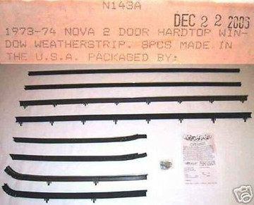 73  74 Nova 2 Door Sedan Hatchback Window Weatherstrip