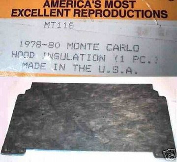 1978-1980 Chevy Monte Carlo Hood Insulation Kit Includes Clips