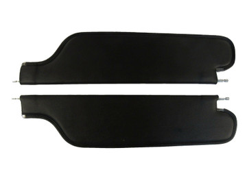 1965-66 Chevy Impala Convertible Sunvisors Madrid Pattern, Black Color, Pair