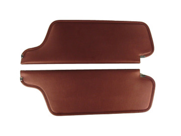 1967-1968 Plymouth Barracuda Sun Visors, Cologne Pattern, Maroon Color, Pair