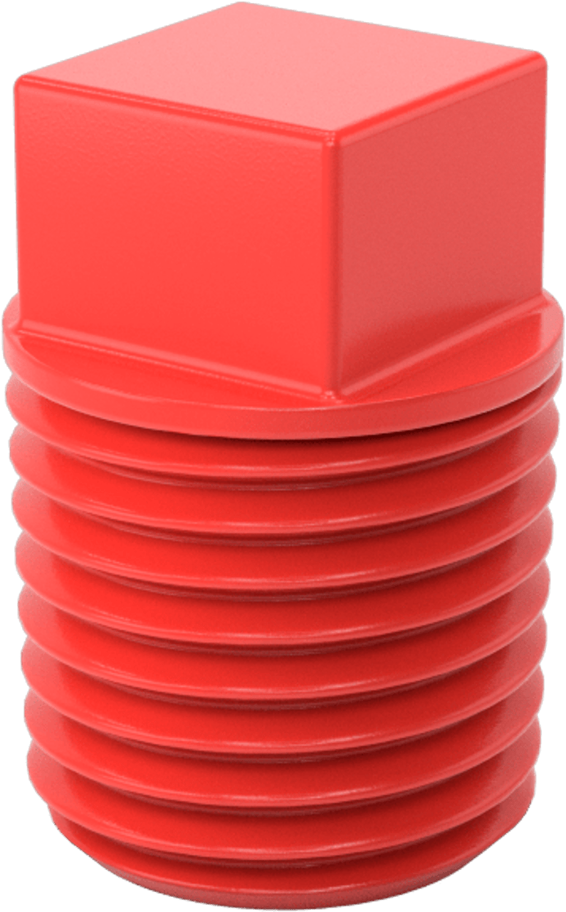 1/4 NPT Red Plastic Plug (P2900)