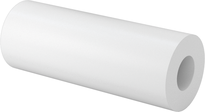 Unthreaded Spacer, Nylon, 3/8' Outer Dia. 1' Long, #8 Screw Size - OFF WHITE (D519)