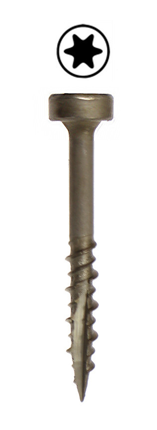 B04114C-0100 #7 1-1/4" Torx Coarse Pocket Screw - 100 count