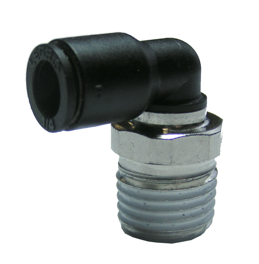 P14414 PushIn Swivel Elbow 1/4"M x 1/4" Castle USA